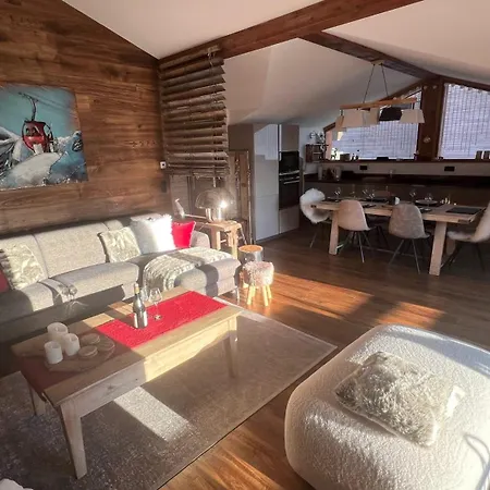 Penthouse L'ourse Bleue - Sauna Privatif - Acces Direct Aux Pistes Appartement Courchevel